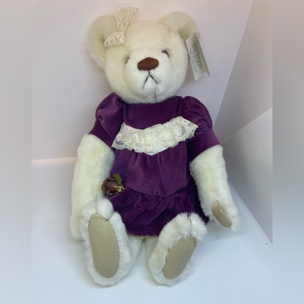 Gund - Bialosky Bear- Plush White Bear in Purple Dress
